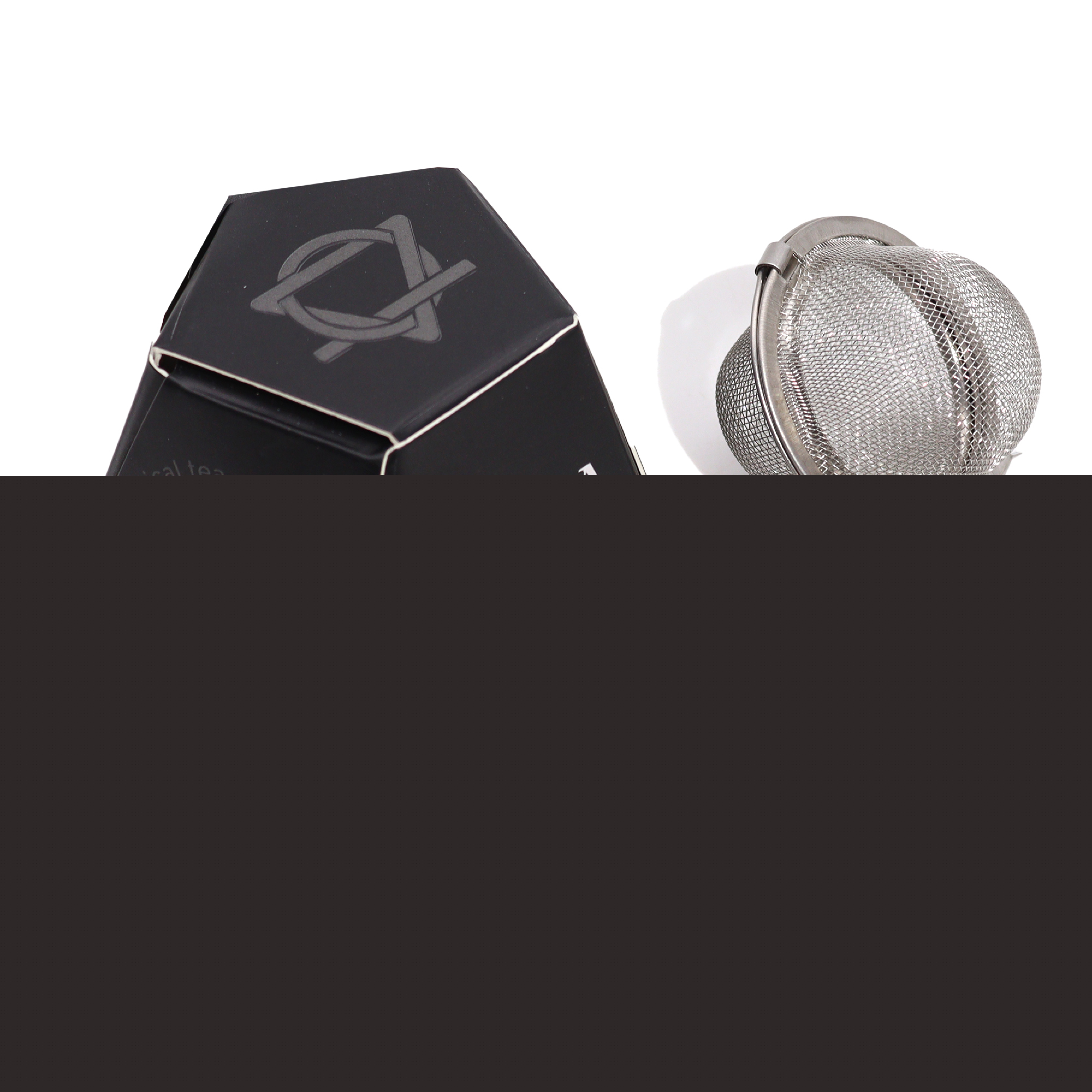Rohkristall-Edelstein-Teesieb - Schwarzer Obsidian